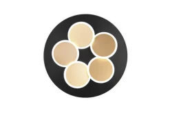 TRIO LED Deckenlampe MANDALA 49 cm schwarz /goldfarbig