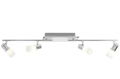 TRIO LED Deckenlampe mit 4 Spots CLAPTON chromfarbig