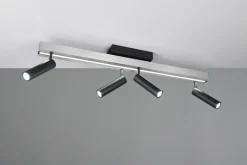 TRIO LED Deckenlampe mit 4 Spots ZENO 85-133 cm Alu /schwarz