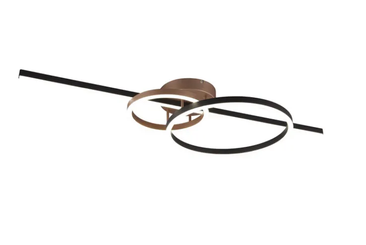 TRIO LED Deckenlampe MONTILLA 100 cm coffee