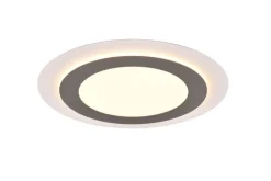 TRIO LED Deckenlampe MORGAN 45 cm nickelfarbig