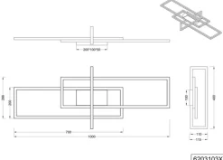 TRIO LED Deckenlampe SALINAS messingfarbig