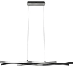 TRIO LED Pendelleuchte BLAZE 107 cm schwarz /nickelfarbig