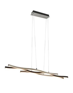 TRIO LED Pendelleuchte BLAZE 107 cm schwarz /nickelfarbig