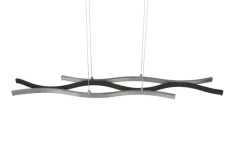 TRIO LED Pendelleuchte BLAZE 107 cm schwarz /nickelfarbig