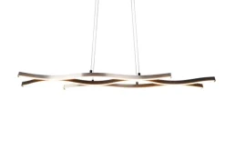 TRIO LED Pendelleuchte BLAZE 107 cm schwarz /nickelfarbig