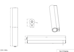 TRIO LED Spiegelleuchte KOLIAN 44 cm chromfarbig