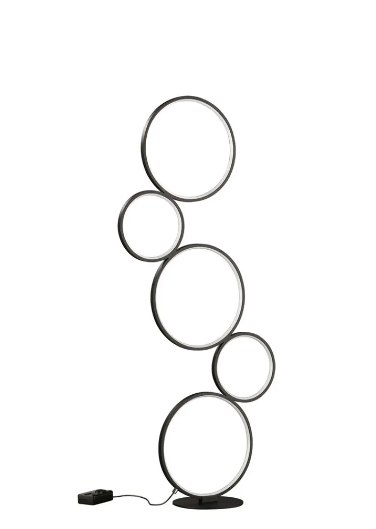 TRIO LED Stehlampe RONDO 115 cm schwarz