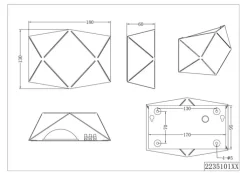 TRIO LED Wandleuchte ZANDOR 18 cm schwarz