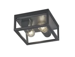 TRIO Retrofit Außendeckenleuchte GARONNE 2-flg grau