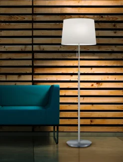 TRIO Retrofit Stehlampe LYON nickelfarbig