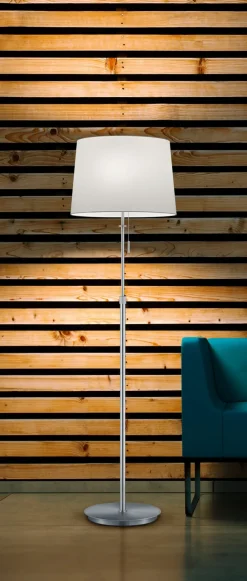 TRIO Retrofit Stehlampe LYON nickelfarbig