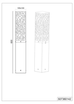 TRIO Retrofit Wegeleuchte COOPER 60 cm grau