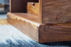 Truhentisch 100 x 40 cm Sheesham braun schwarz