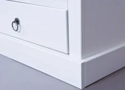 TV-Lowboard LUKAS 118x45x39 cm Massivholz Kiefer weiß