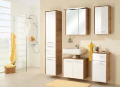 Unterschrank 40 x 72 cm braun/weiß