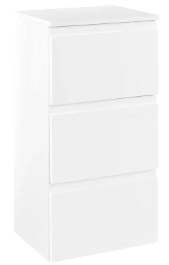 Unterschrank CARDIFF 40 x 79 cm Weiß Hochglanz