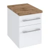 Unterschrank DAVOS 30 x 41 cm Weiß matt/ Wotan Eiche