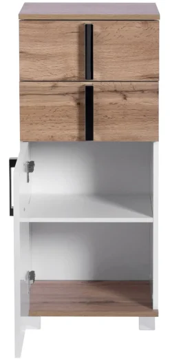 Unterschrank LUCA 40,3 x 94,8 cm weiß/ Eiche Landhaus