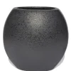 Vase STRUKTUR 16 cm schwarz matt