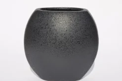 Vase STRUKTUR 16 cm schwarz matt