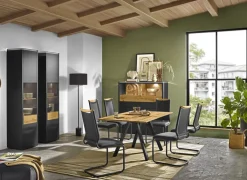 VENJAKOB Esszimmerstuhl LILLI anthrazit /carbonbraun