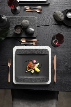 Villeroy & Boch Teller MANUFACTURE ROCK grau/ schwarz