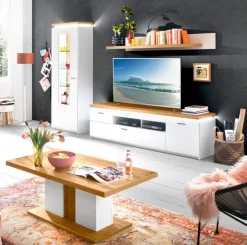 QUARTIER Vitrine AARON weiß/ braun