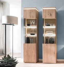 Vitrine BARCELONA R Balkeneiche bianco