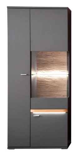 QUARTIER Vitrine CHARLOTTE grau 80 cm