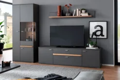 QUARTIER Vitrine CHARLOTTE grau 80 cm