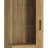 QUARTIER Vitrine CORTINA I 58 x 195 cm Eiche braun