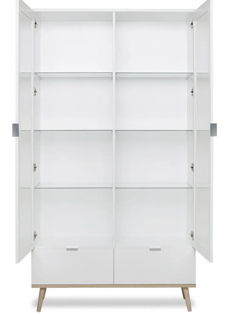 QUARTIER Vitrine GÖTEBORG 100 x 185 cm weiß