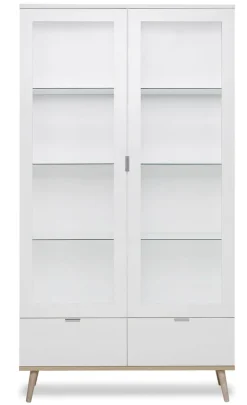 QUARTIER Vitrine GÖTEBORG 100 x 185 cm weiß