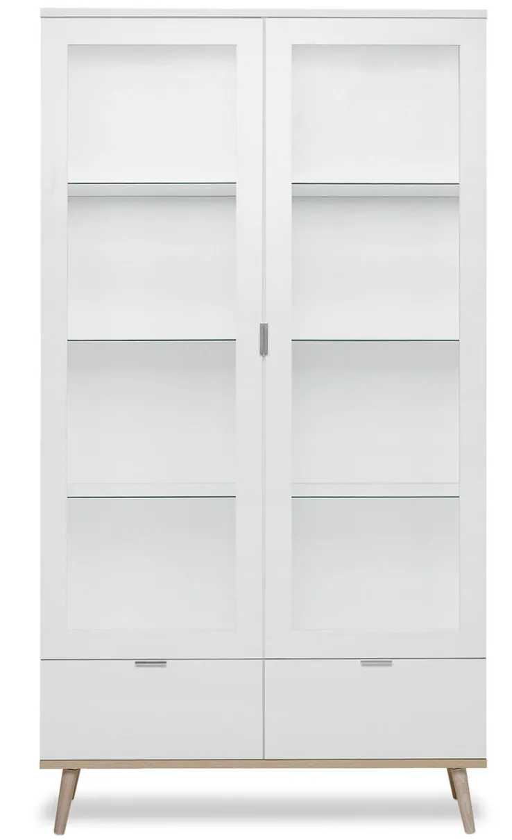 QUARTIER Vitrine GÖTEBORG 100 x 185 cm weiß