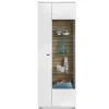 QUARTIER Vitrine 70x197 cm Weiß / Nox Oak