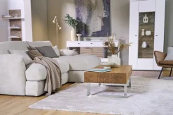 QUARTIER Vitrine 70x197 cm Weiß / Nox Oak