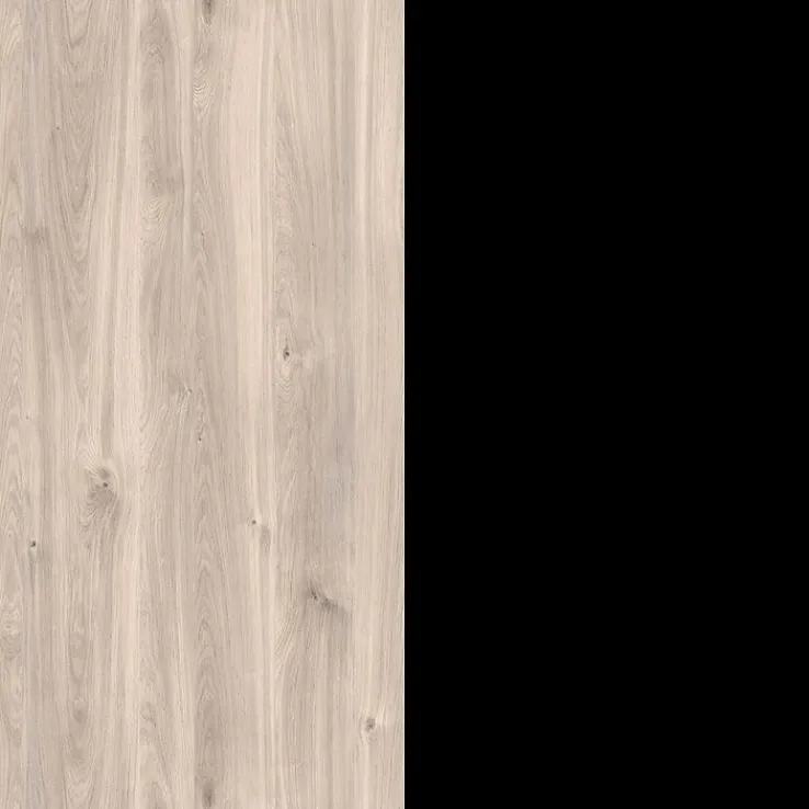 Vitrinenschrank EMMA 84 x 206 cm Castello-Eiche-Dekor beige/schwarz