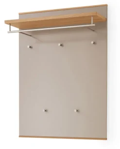 VOSS Garderobenpaneel LOVENO 80 x 109 cm Eiche Bianco/ Lack taupe