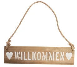 Wanddeko Schild WILLKOMMEN 40 cm Holz