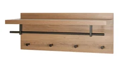 Wandgarderobe 75 x 30 cm braun/schwarz