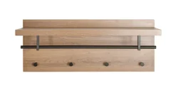 Wandgarderobe 75 x 30 cm braun/schwarz