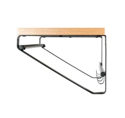 Wandgarderobe 70 x 23 cm Schwarz/ Eiche