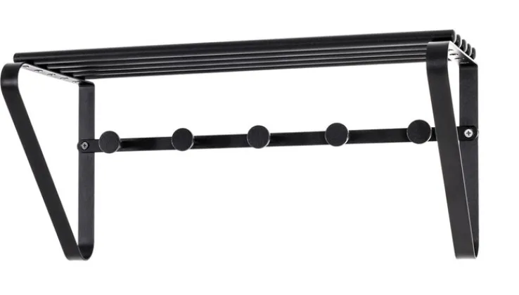 Wandgarderobe 45 x 20 cm Schwarz