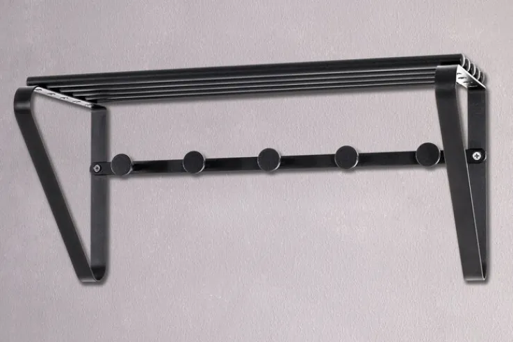 Wandgarderobe 45 x 20 cm Schwarz