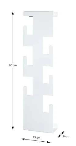 Wandgarderobe 15 x 60 cm weiß
