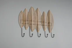 Wandgarderobe ALMA 49 x 35 cm goldfarbig/schwarz