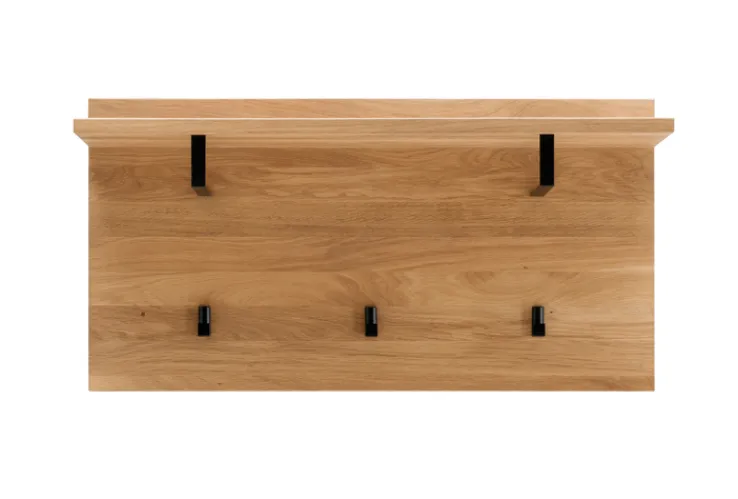 Wandgarderobe LIDO 80 x 41 cm Astige Eiche massiv naturbelassen geölt