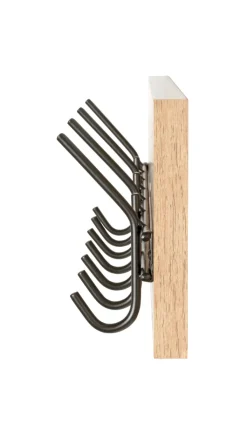 Wandgarderobe PARMA12 Eiche-Dekor/schwarz 60 x 20 cm