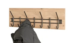 Wandgarderobe PARMA12 Eiche-Dekor/schwarz 60 x 20 cm